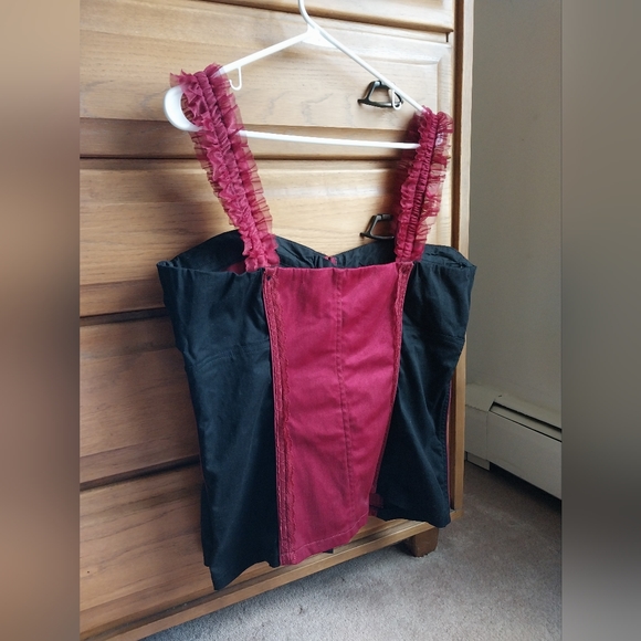 Vintage Tripp nyc Y2K black & burgundy corset top - Picture 7 of 7